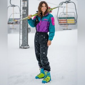 FERA vintage 80s ski snowsuit one piece